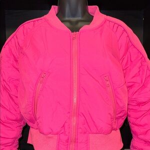 Vibrant Fuchsia Bomber Jacket for Women